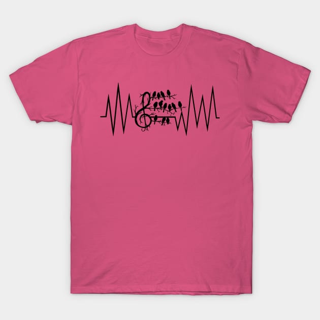 Song Birds Heartbeat T-Shirt by martinussumbaji